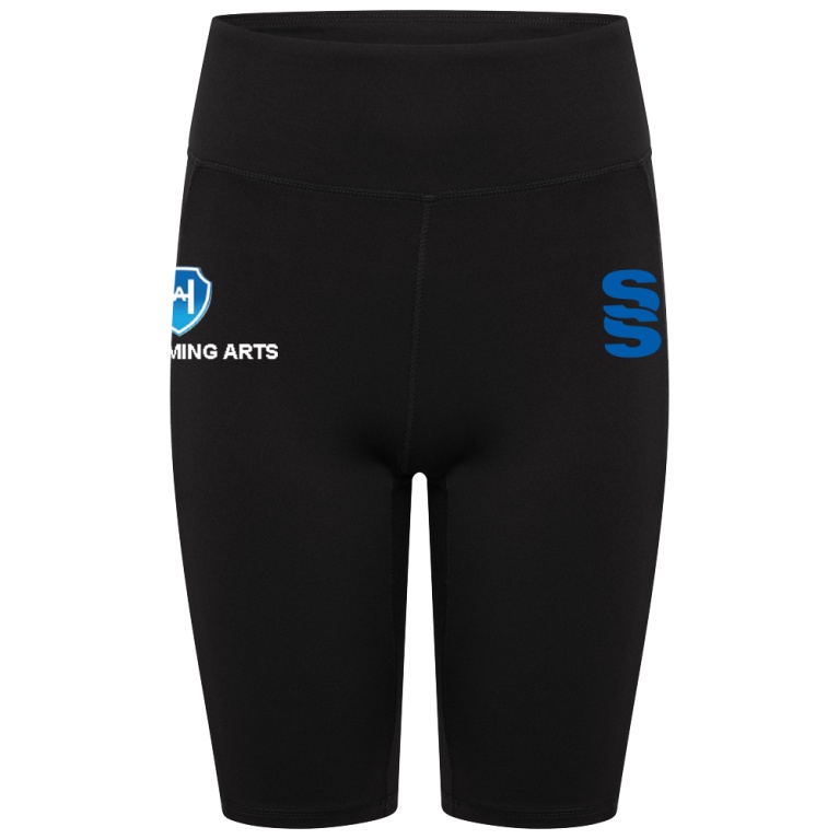 PERFORMING ARTS WOMENS DUAL CYCLING SHORT-Black