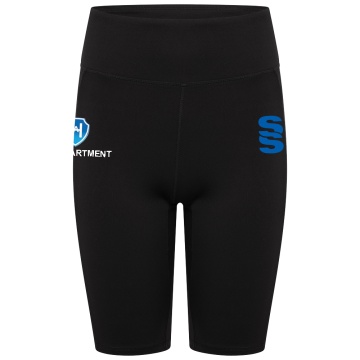 PE DEPARTMENT WOMENS DUAL CYCLING SHORT-Black